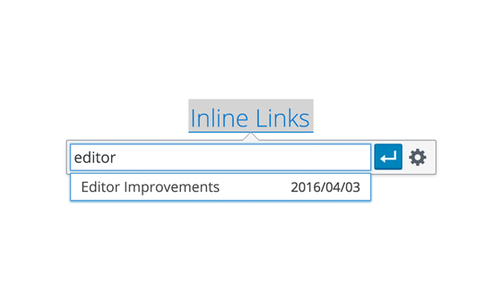 inline link edits